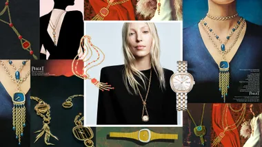 A collage of Piaget timepieces